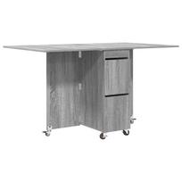 vidaXL Valgomojo stalas 140 x 80 x 77 cm Apdirbta mediena Pilka Sonoma
