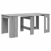vidaXL Valgomojo stalas 180 x 85 x 75 cm Apdirbta mediena Pilka Sonoma