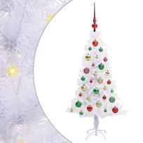 vidaXL Dirbtinė Kalėdų eglutė su 150 LED Balta 120 cm PVC ir plienas
