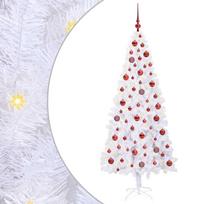 vidaXL Dirbtinė Kalėdų eglutė su 300 LED Balta 180 cm PVC ir Plienas