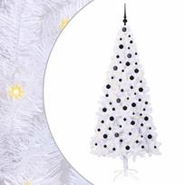 vidaXL Dirbtinė Kalėdų eglutė su 300 LED Balta 210 cm PVC ir Plienas
