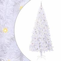 vidaXL Dirbtinė Kalėdų eglutė su 300 LED Balta 240 cm PVC ir Plienas