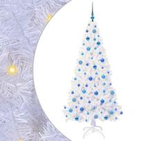 vidaXL Dirbtinė Kalėdų eglutė su 300 LED Balta 180 cm PVC ir Plienas