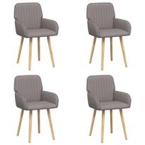 vidaXL Valgomojo kėdės 4 vnt. Audinys Taupe 56,5 x 50 x 87,5 cm