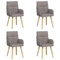 vidaXL Valgomojo kėdės 4 vnt. Audinys Taupe 60 x 56 x 93 cm