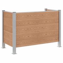 vidaXL Atliekų konteinerio tvora Ruda 161 x 85 x 115 cm Alavas ir WPC
