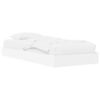vidaXL Lovos rėmas su saugojimu Balta 80 x 200 cm Apdirbta mediena
