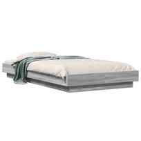 vidaXL Grindų lovos rėmas Pilka Sonoma 80 x 210 cm Apdirbta mediena