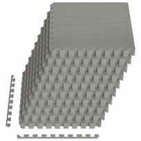 vidaXL Baseino grindų kilimas 50 vnt. Pilka 18 m² EVA puta