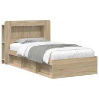 vidaXL Lovos rėmas su saugojimu Sonoma ąžuolas 80 x 200 cm