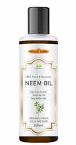 Khadi 100% Pure Neem Oil Coldpressed Carrier Oil, 200 ml white