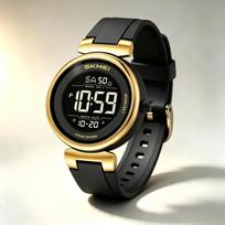 Unisex Skaitmeninis laikrodis SKMEI Juodasauksinis Minimalistinis Dvigubo Laiko 2633 black