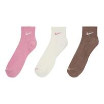 Nike Dri Fit Everyday Plus Ankle Socks Unisex 3 Pack SX6890-936 M pink