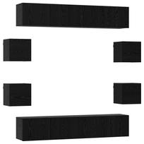 vidaXL TV spintelių komplektas 8 vnt. 80 x 30 x 30 cm Juodojo ąžuolo