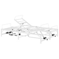 vidaXL Elektrinis reguliuojamas lovos rėmas Balta 137 x 190 cm Plienas