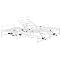 vidaXL Elektrinis reguliuojamas lovos rėmas Balta 180 x 200 cm Plienas