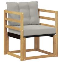 vidaXL Lauko sofa Kietasis akacijos medis ir Textilene Balta