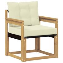 vidaXL Lauko sofa Kietasis akacijos medis ir Textilene Balta