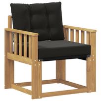 vidaXL Lauko sofa Kietasis akacijos medis ir Textilene Balta
