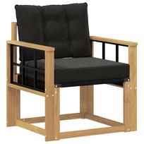 vidaXL Lauko sofa Kietasis akacijos medis ir Textilene Balta