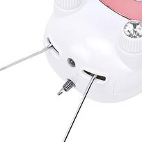 Electric Epilator Threading Hair Removal Machine USB Rechargeable Eyebrow Threading Kit with LED Light Pink white