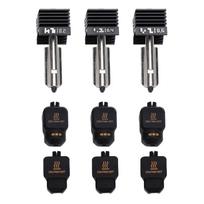 3 vnt. Hotend rinkinio pakeitimas Bambu Lab X2D P2S H2D H2S 3D spausdintuvui 0,2 mm 0,4 mm 0,6 mm Grūdinto plieno antgalis Hotend gray