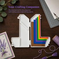 7 vnt. Tikslus popieriaus meno derinimo kreipiklių rinkinys su dėklu. Patvarūs padėties nustatymo įrankiai rankų darbo atvirukams gaminti, scrapbookingui 7pcsset gray