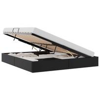 vidaXL Otomano lovos rėmas Juodas 160 x 200 cm Dirbtinė oda
