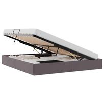 vidaXL Otomano lovos rėmas su saugykla Pilka 180 x 200 cm Dirbtinė oda