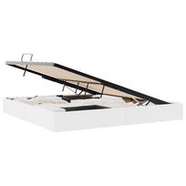 vidaXL Otomano lovos rėmas Švari balta 200 x 200 cm Dirbtinė oda
