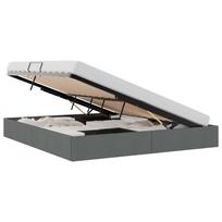 vidaXL Otomano lovos rėmas Tamsiai pilka 180 x 200 cm audinys