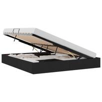 vidaXL Otomano lovos rėmas su saugykla Juodas 180 x 200 cm audinys