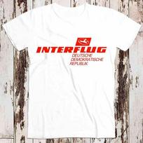 Interflug logotipas DDR nacionalinis Rytų Vokietijos oro linijų geriausiai parduodami marškinėliai 8552 XXXXL black