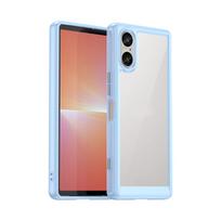Colorfull Transparent TPU Case for Sony Xperia 5 V 1 10 V Protective Cover Shockproof Clear Frame Funda Coque For Sony Xperia 1 V žalia