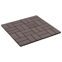 vidaXL Terasinė Plytelė 22 vnt. Tamsiai rudas 30 x 30 cm WPC