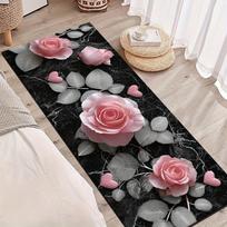 1Pcs Extra Non-Slip Washable Area Rug Runner for Entryway, Living Room, Bedroom & Patio 60X90cm gray