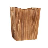 Wooden Trash Bin with Wood Style Finish for Bedroom and Desk Side, Waste Basket for Living Room, Study Room, Home Office, and Daily Disposal 1 brown