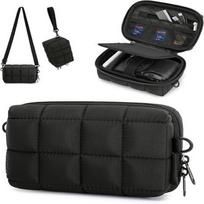 Quilted Padded Camera Bag Shockproof Protective Multi Pockets Design for Travel Hiking Photography Activities A3 white