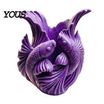 Fantasy Style Desktop Decor 3D Printed Pen Holder, Fairies Organizer for Pens, Pencils, Makeup Brushes, Dreamy Fairy Tabletop Ornament Minimalist A mėlyna