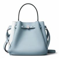 TORY BURCH Romy Hardware Pebble Leather Handbag Small Women's Butterfly Blue 166982-401 mėlyna