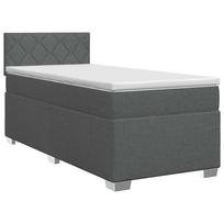 vidaXL Spyruoklinė lova su čiužiniu Tamsiai pilka 80 x 200 cm Audinys