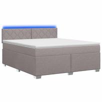 vidaXL Lova su čiužiniu ir LED apšvietimu Taupe 140 x 200 cm Audinys