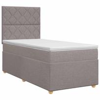 vidaXL Spyruoklinė lova su čiužiniu Taupe 90 x 200 cm Audinys