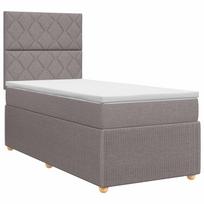 vidaXL Spyruoklinė lova su čiužiniu Taupe 90 x 200 cm Audinys