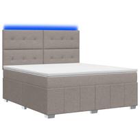 vidaXL LED lovos čiužinys su LED apšvietimu Taupe 140 x 190 cm Audinys