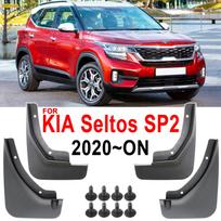 4 vnt./komplektas Formuotos automobilio purvasaugiai Purvo apsaugai Kia Seltos SP2 2023 M. Purvasaugiai Purvo apsaugai Automobilio Priekiniai Galiniai Ratai Padangos red