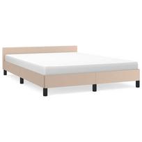 vidaXL Lovos rėmas su galvūgaliu be čiužinio, kapučino, 140x190cm