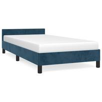 vidaXL Lovos rėmas be čiužinio tamsiai mėlynas 90x190 cm aksomas