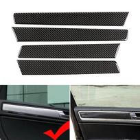 Tikras anglies pluošto automobilio interjero lango durų panelės dangtelio apdaila, skirta VW Touareg 2011 - 2018 black