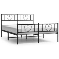 vidaXL Lovos rėmas be čiužinio, juodas, 160x200cm, metalas